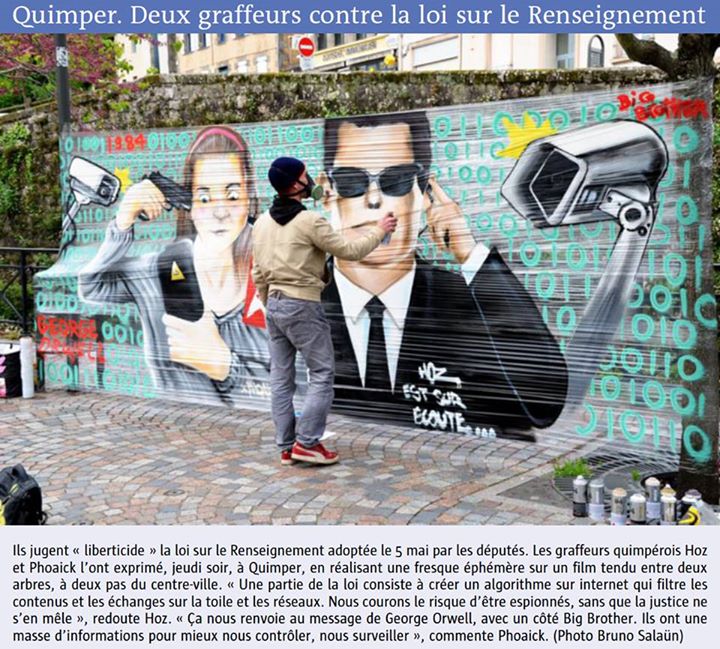 Graffiti Loi Renseignement Quimper