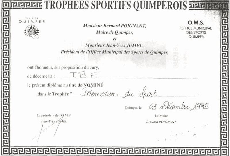 Trophées sportifs Quimpérois 1993