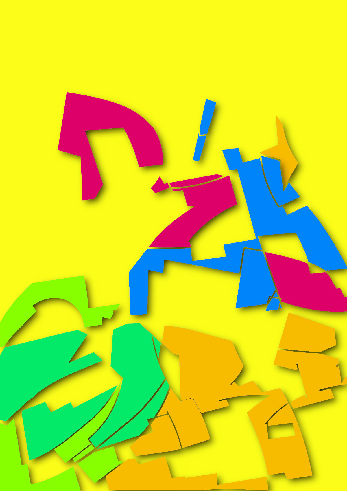 Lettres pour SARAH graffiti abstraction par HOZ janvier 2023