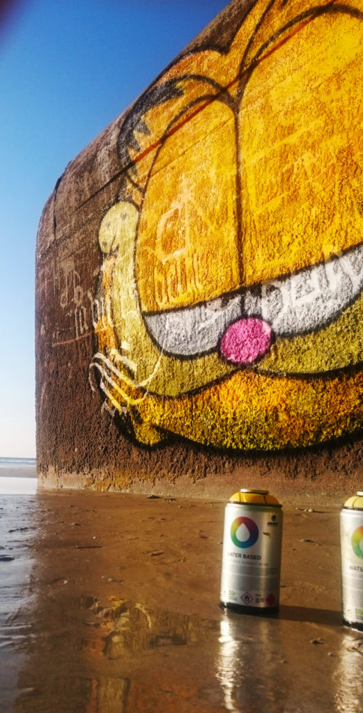 Portrait graffiti de Garfield à la Torche par HOZ.