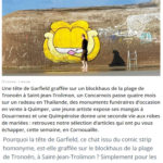 Graffiti sur blockhauss plage de Tronoën par HOZ