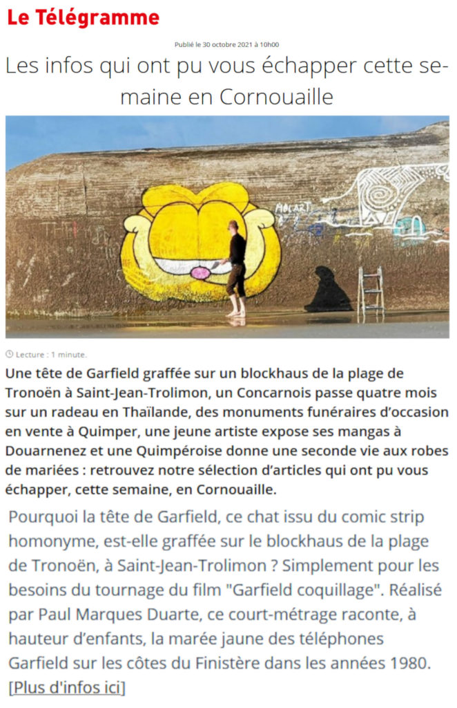 Graffiti sur blockhauss plage de Tronoën par HOZ