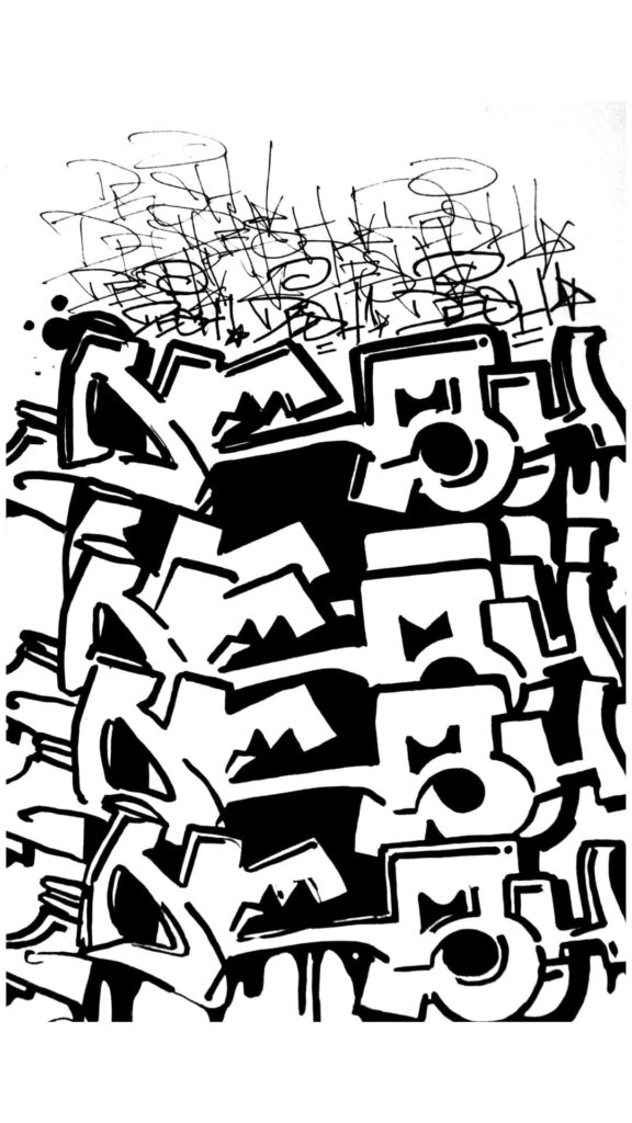 Lettres graffiti pour DESH