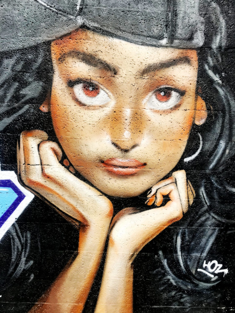 Portrait graffiti par HOZ
