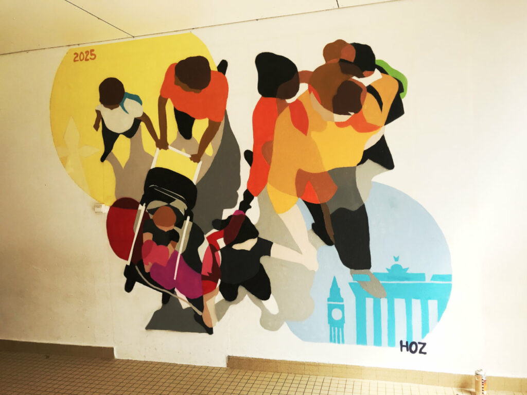 Fresque murale à Pleuven par HOZ.