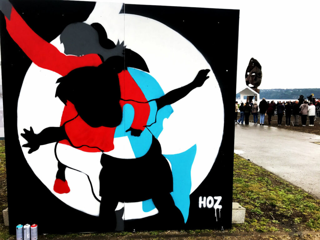 Fresque graffiti pour Mémoires des esclavages à Brest