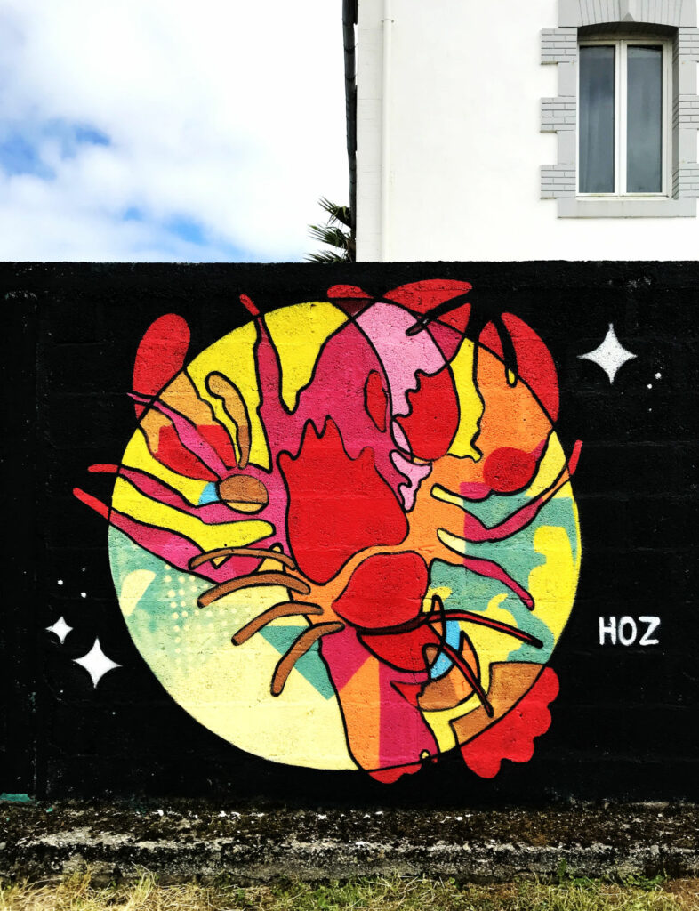 Fresque réalisée par HOZ à Plomeur