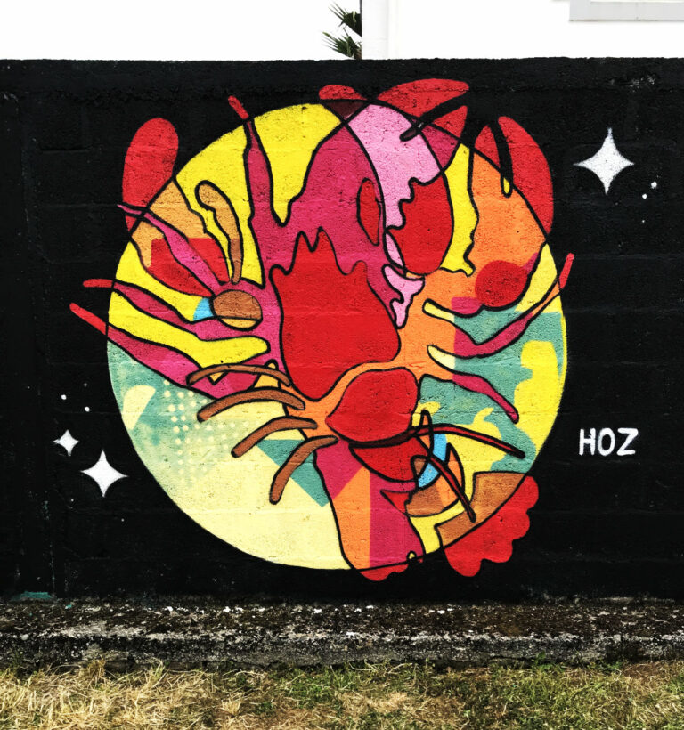 Fresque réalisée par HOZ à Plomeur