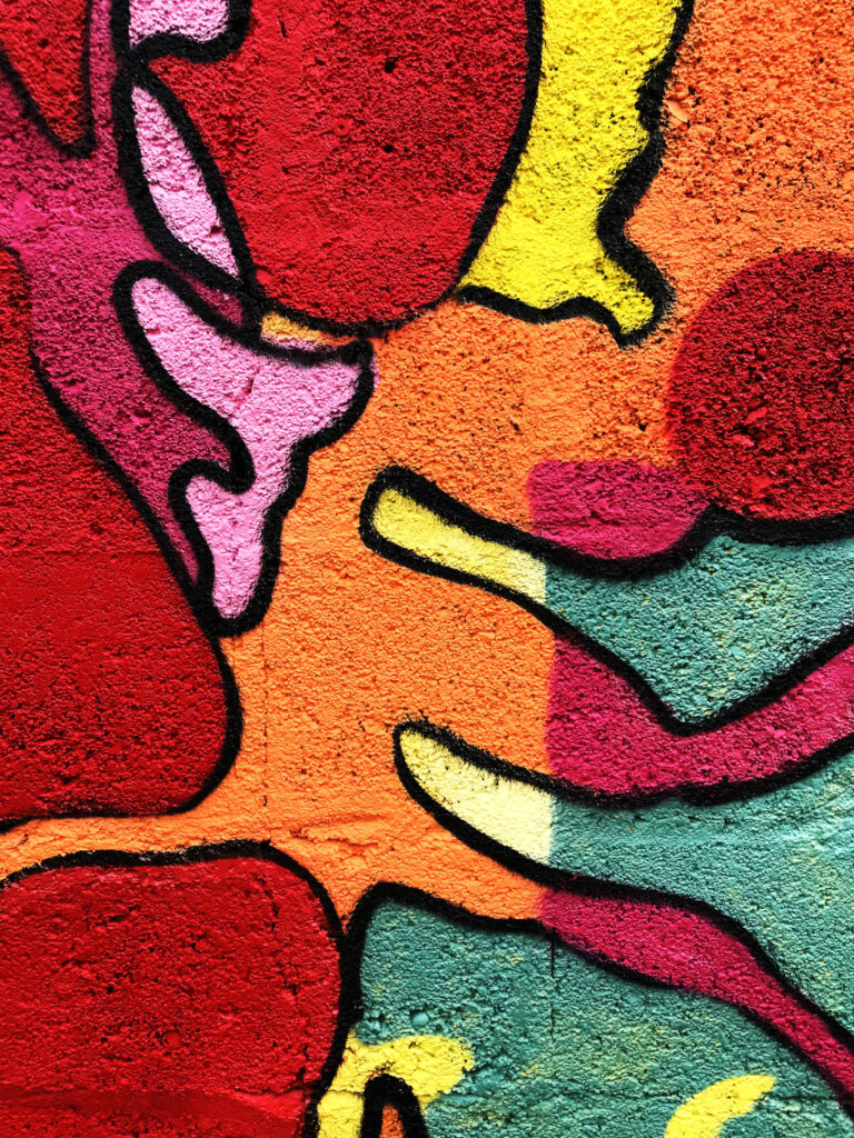 Fresque réalisée par HOZ à Plomeur (détail)