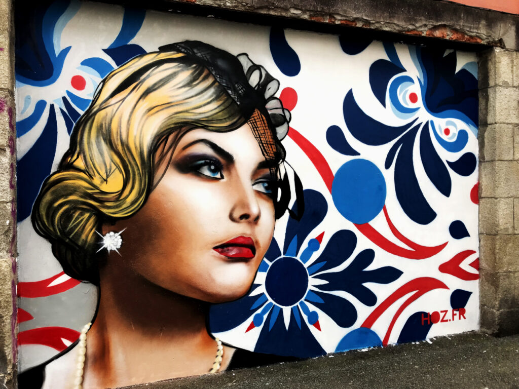 Décoration street-art pour l'hôtel Kregenn à Quimper, par HOZ.