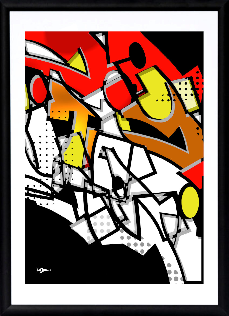 Affiche A2 pour Mitiya. Lettres graffiti destructurées par HOZ.