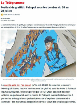 Apparition dans Le Télégramme du 31/01/2024