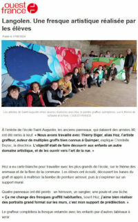 Article Ouest France atelier graffiti à Langolen 17 juin 2024