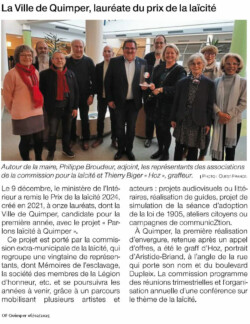 Prix de la laïcité 2024 (OF Quimper 02/2025)