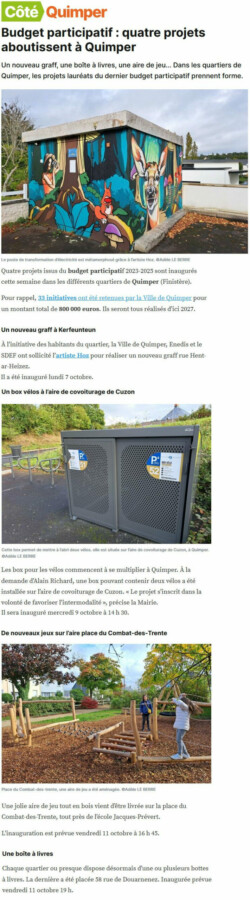 Un graff pour le Conseil de quartier de Kerfeunteun à Quimper